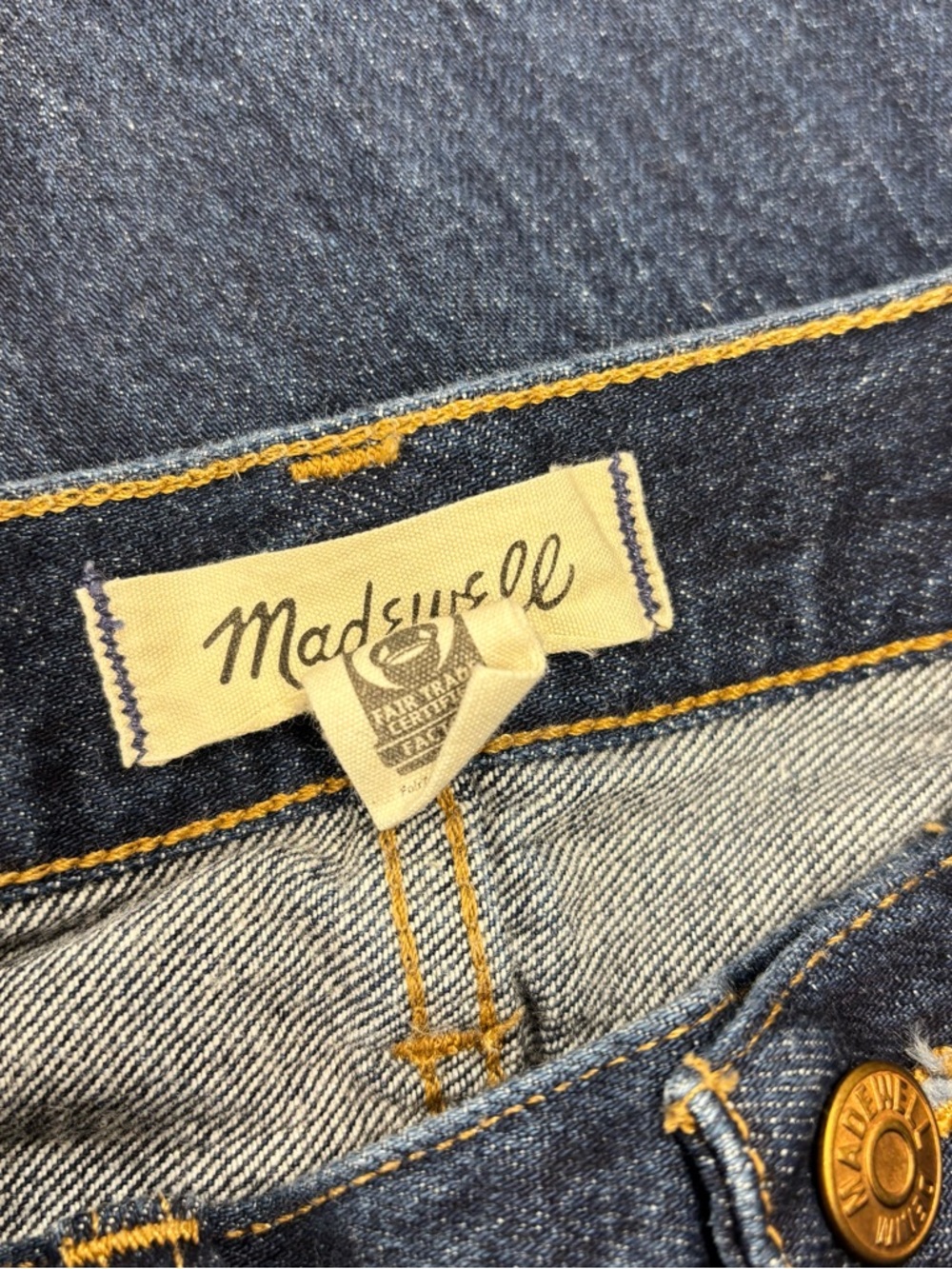 Madewell “Baggy Tapered” High-Rise Women's Dark Blue Denim Jeans - Picture 3 of 4
